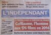 Journal « L’Indépendant » de Narbonne du dimanche 4 janvier 2015